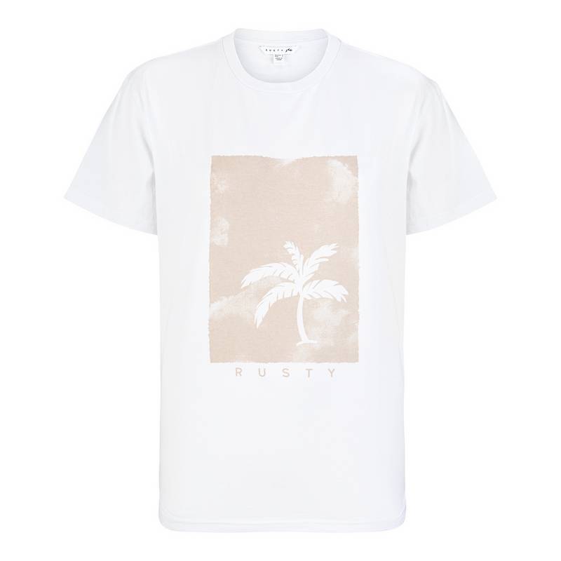 RUSTY SUNSET PALM ORGANIC COTTON RELAXED TEE T-Shirt Damen