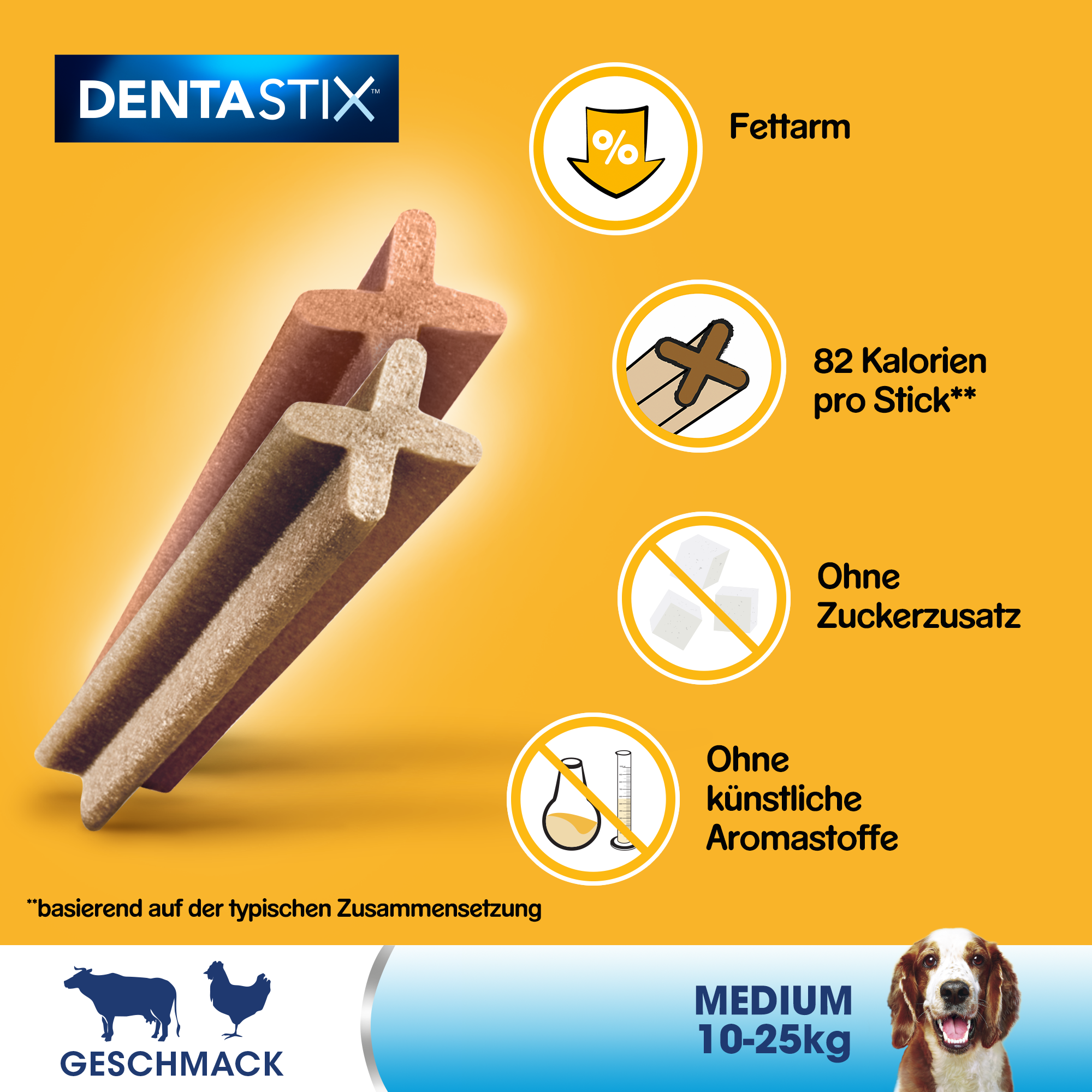 Pedigree Snacks Pedigree Zahnpflege Dentastix Multipack 28 Stück Medium, 11-25kg