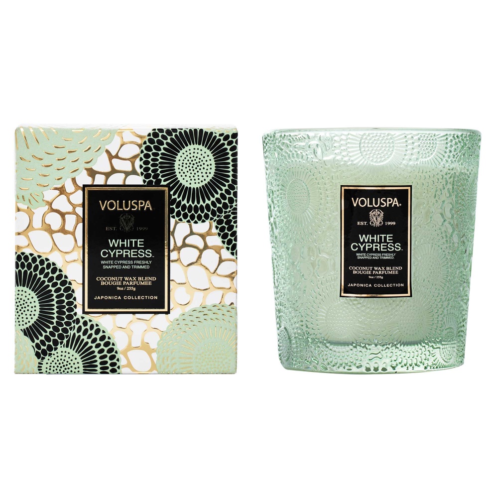 voluspa White Cypress Classic Candle BOUGIE