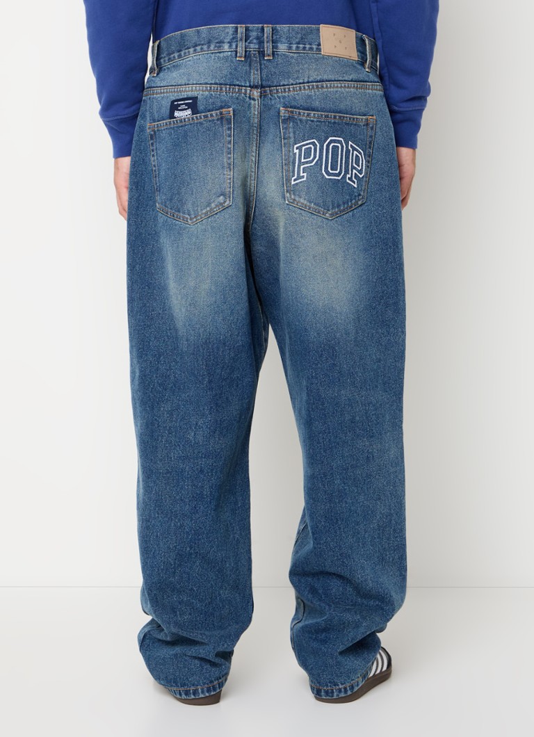 Pop Trading Company Wide leg jeans with medium wash