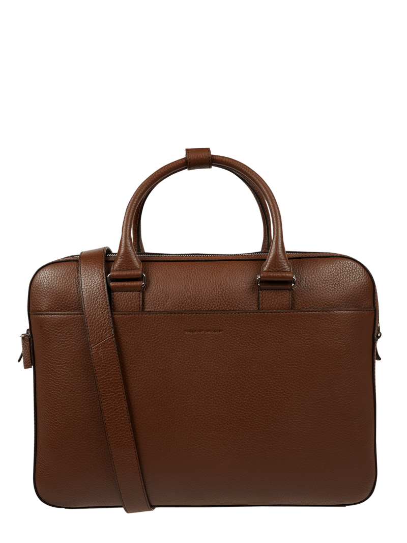 Laptoptasche aus Leder in cognac