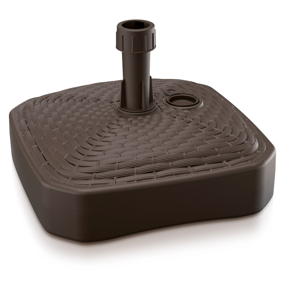 Casaria Schirmständer Polyrattan-Optik eckig 39 x 39 x 13cm braun