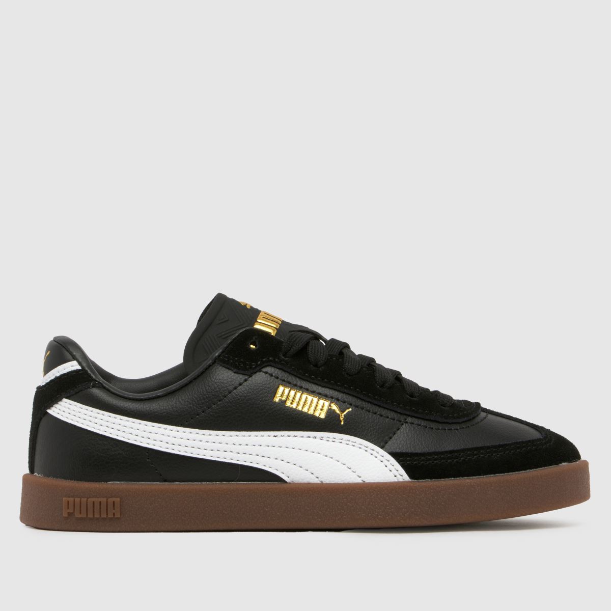 PUMA svarta och vita Club II Era ungdomsskor