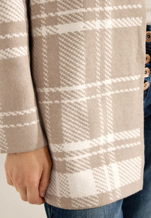 CECIL Karierter Longcardigan
