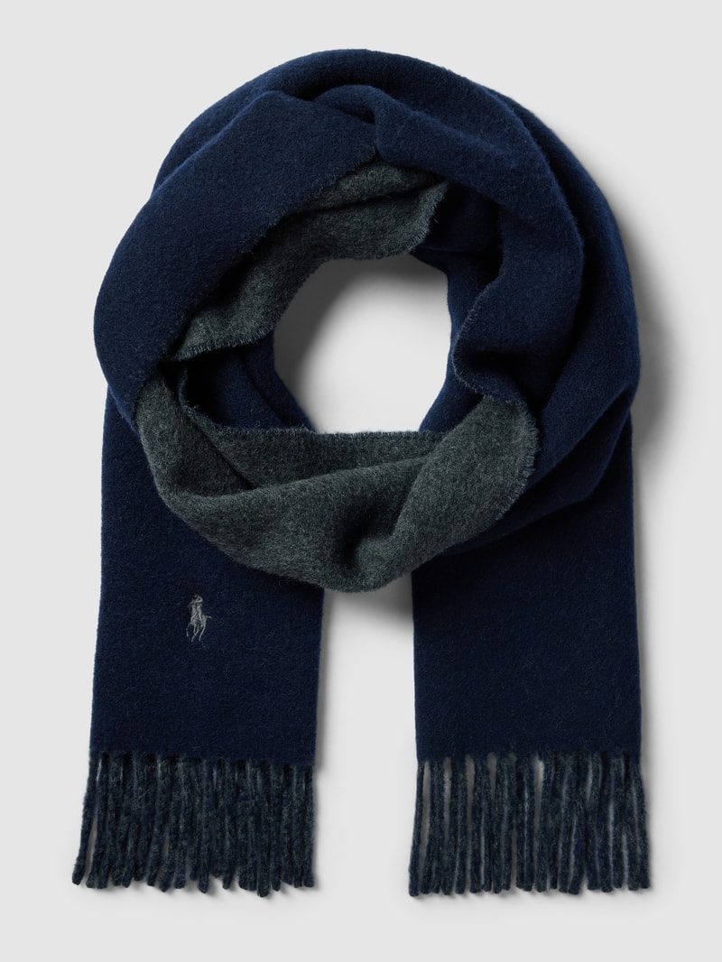 Schal Label-Stitching in dunkelblau