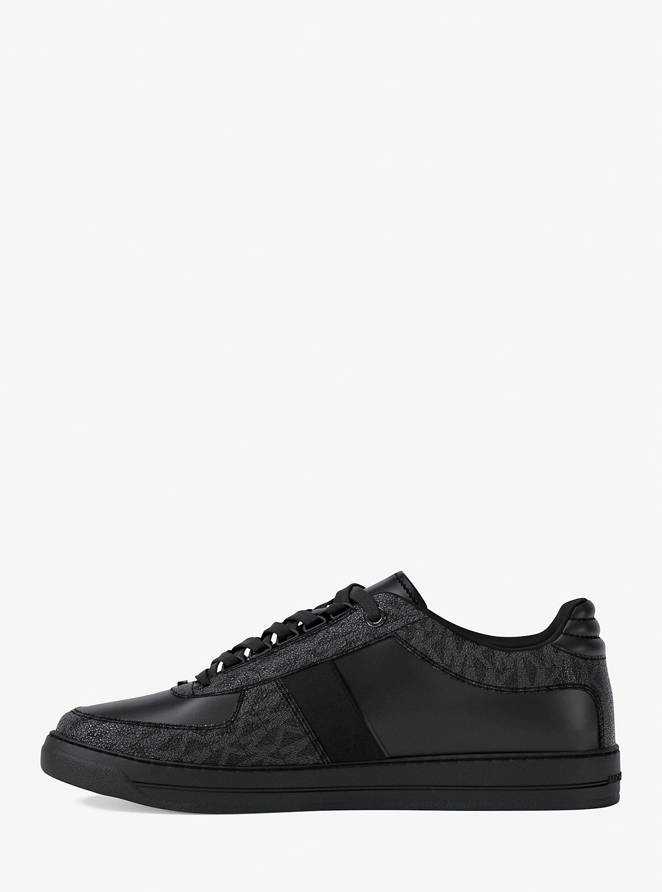 Sneaker in pelle con logo Brady Signature - NERO/NERO