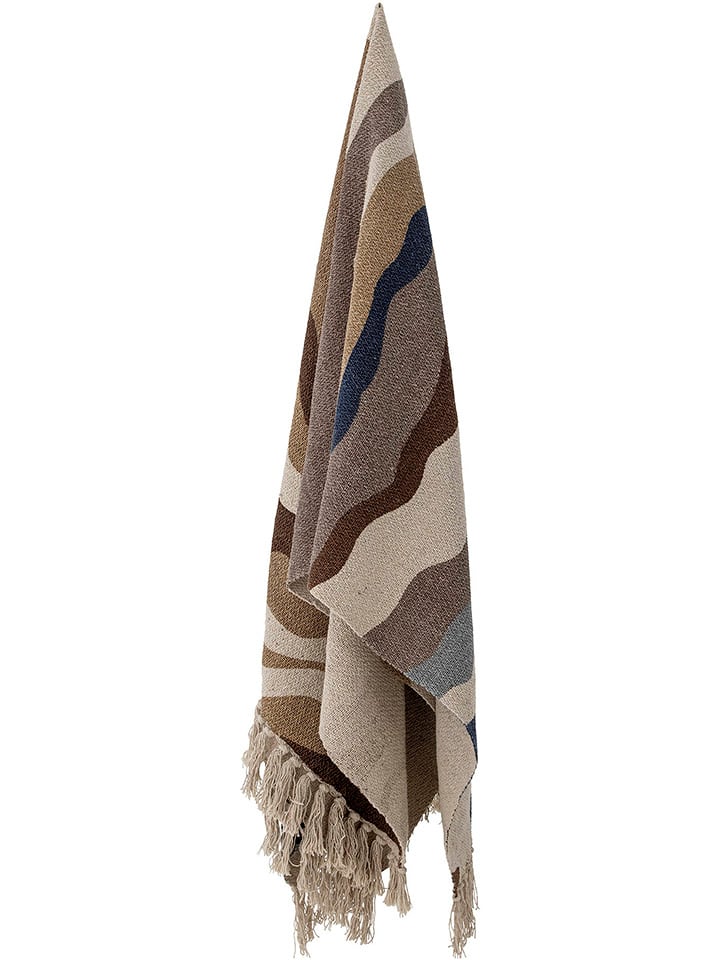 Bloomingville Tagesdecke ''Stephania'' in Beige/ Braun/ Grau - (L)160 x (B)130 cm günstig kaufen onesize