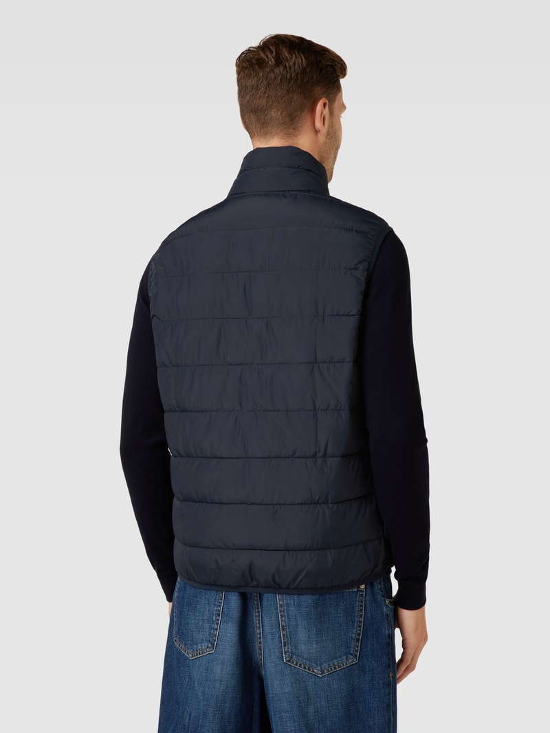 Steppweste mit Stehkragen Modell 'gorryst' in marineblau