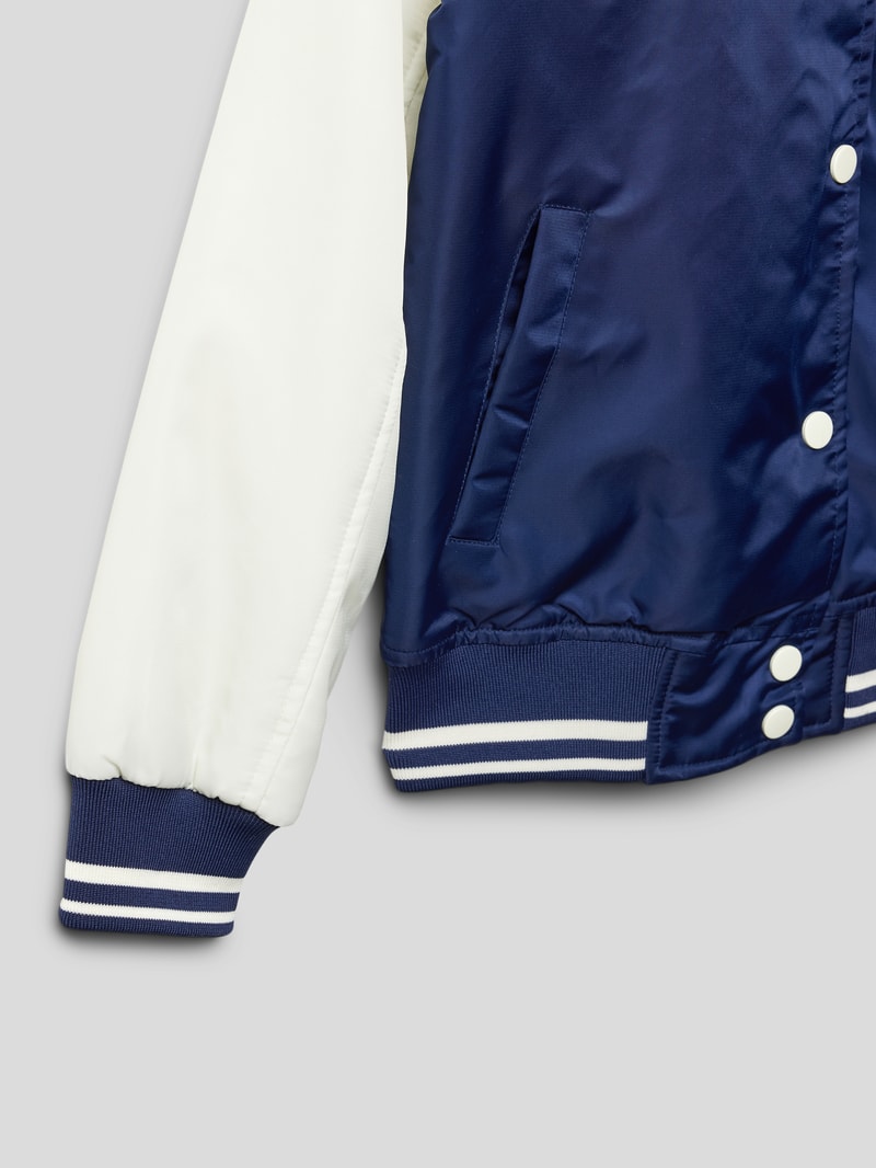 College-Jacke mit Two-Tone-Machart Modell 'L O I S E' in marineblau