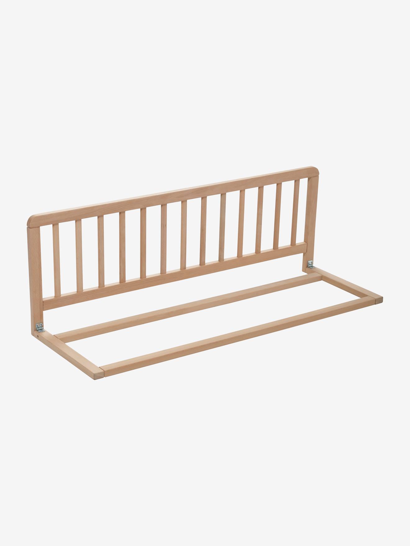 Barrière de lit en bois naturel