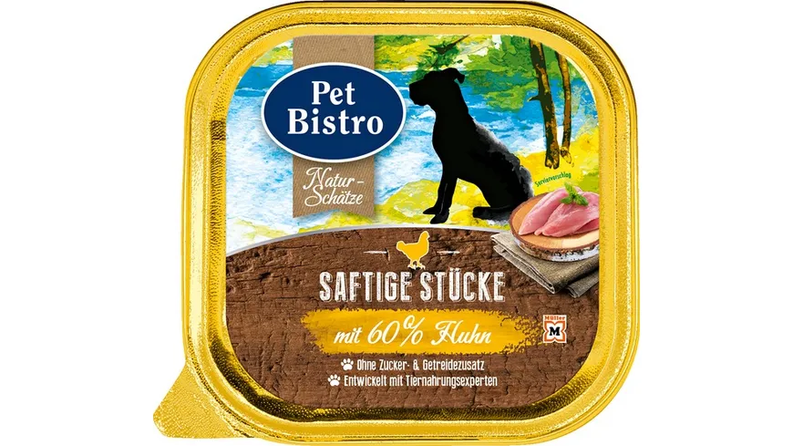 Pet Bistro Nassfutter für Hunde mit Huhn 150 g