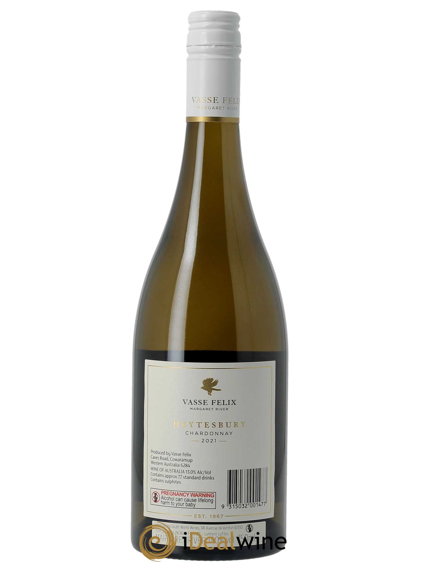 Margaret River Vasse Felix Heytesbury Chardonnay  2021 - Lot de 1 Bouteille