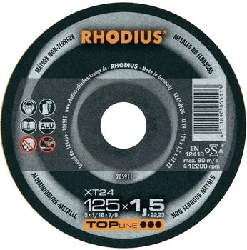 Rhodius 205911 XT24 řezný kotouč tenký hliník 125 x 1,5 x 22,23 mm