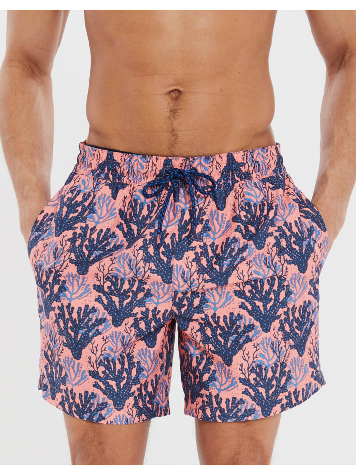 Threadbare Badehose THB Swim Short Seaweed in Coral günstig kaufen