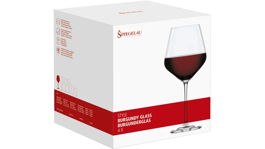 SPIEGELAU Burgundergläser Set Diamant im Geschenkkarton 4-tlg.