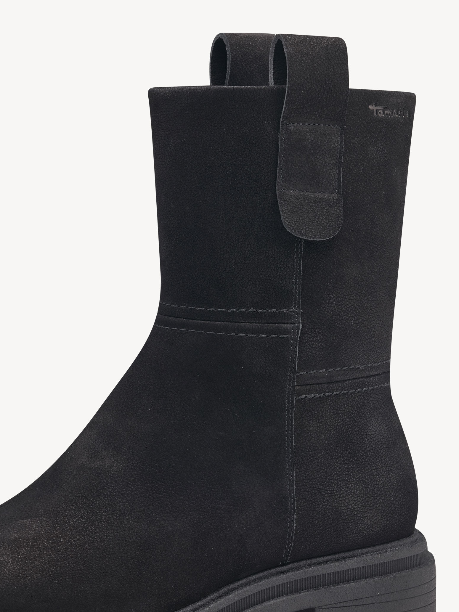 Bottine en cuir - noir doublure chaude