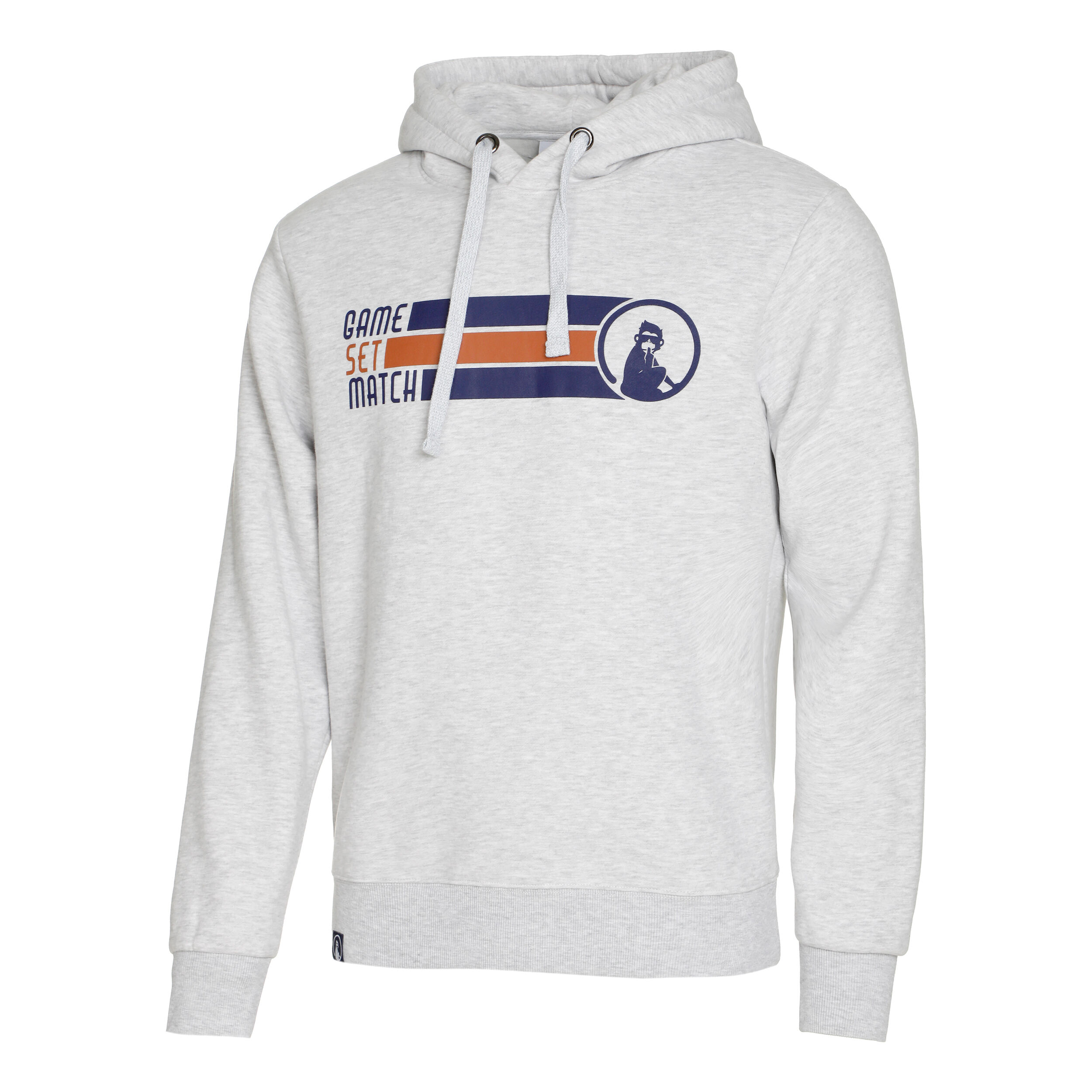 Retro Stripe Block Hoody Herren - Hellgrau, Mehrfarbig