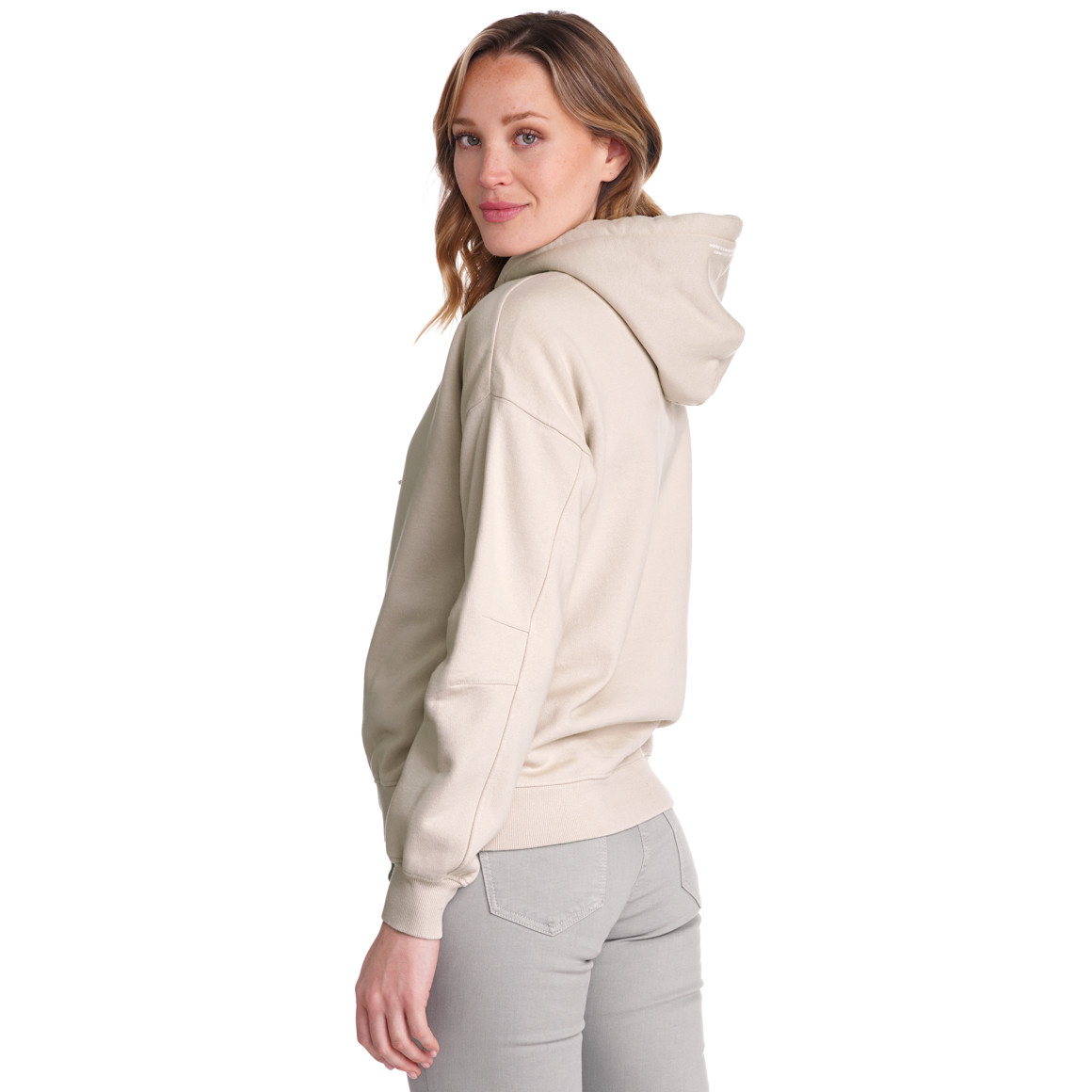 Damen Hoodie mit Print auf der Kapuze