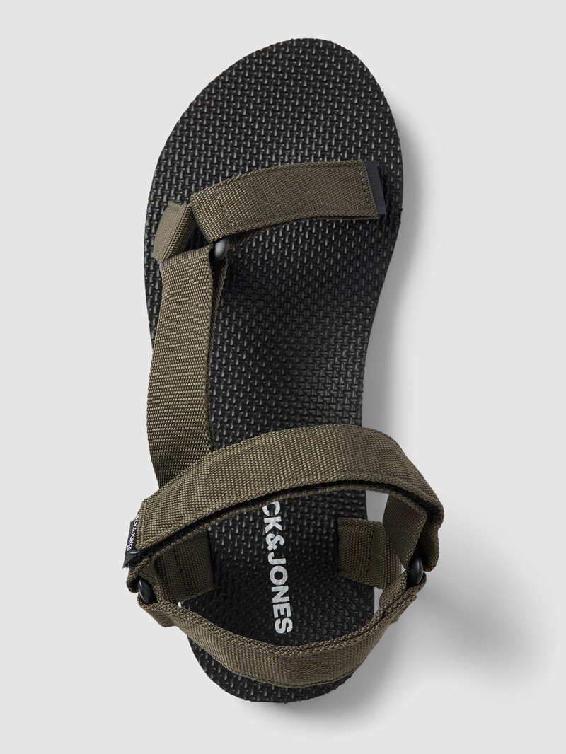 Sandalen mit Klettverschluss in olivgrün