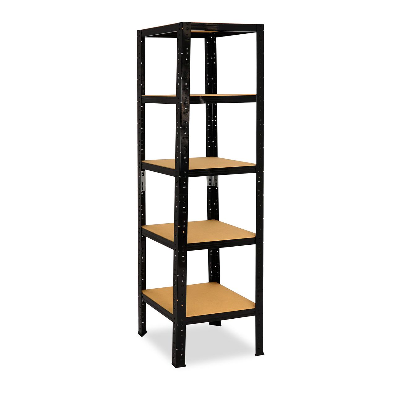 Shelfplaza BLACK 180x60x60cm Schwerlastregal in schwarz mit 5 Böden