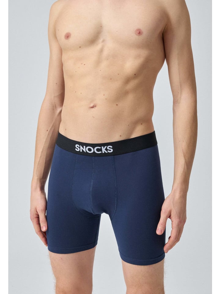 SNOCKS Lange Boxershorts 6 Stück in Mix (Rot/Olive/Blau) günstig kaufen