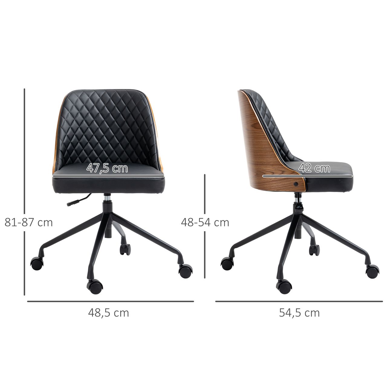 HOMCOM Vinsetto Bürostuhl Schreibtischstuhl Drehstuhl höhenverstellbarer ergonomisch