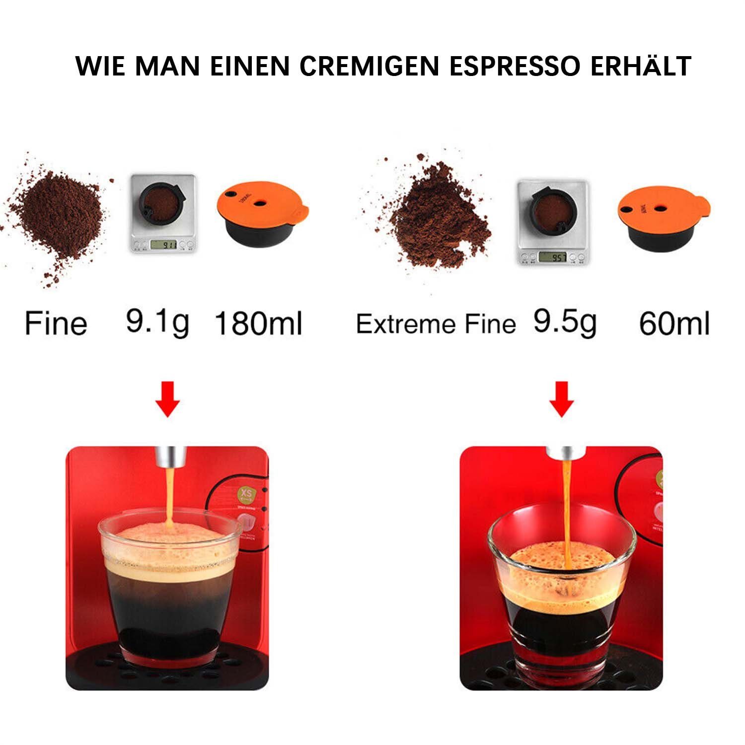 flowgoer Perkolator 60/180 nachfüllbarer Kaffeekapsel-Pod-Filter, Für Tassimo Bosch Vivy MyWay