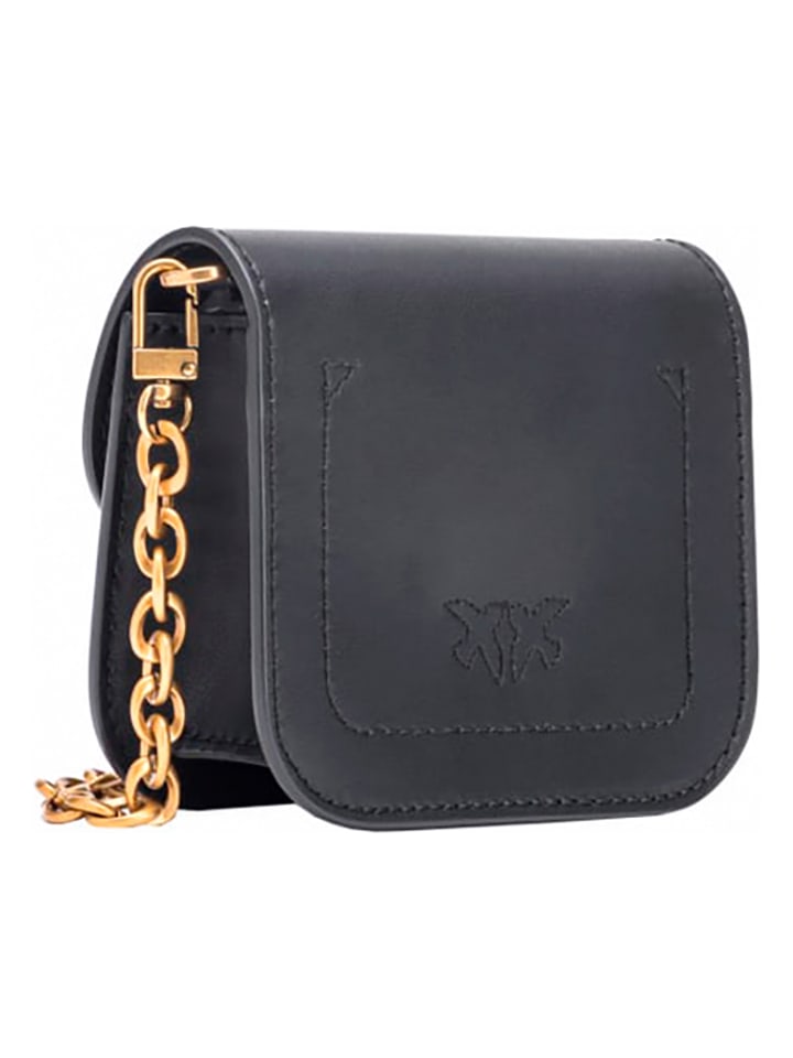 Pinko Leder-Umhängetasche in Schwarz - (B)12 x (H)10 x (T)5 cm günstig kaufen onesize