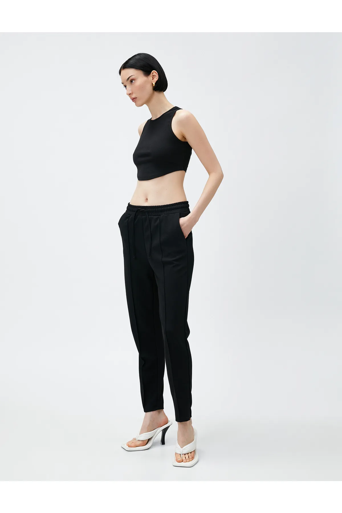 Koton  Jogginghose mit schmalem Bein und gerippter Taille zum Binden