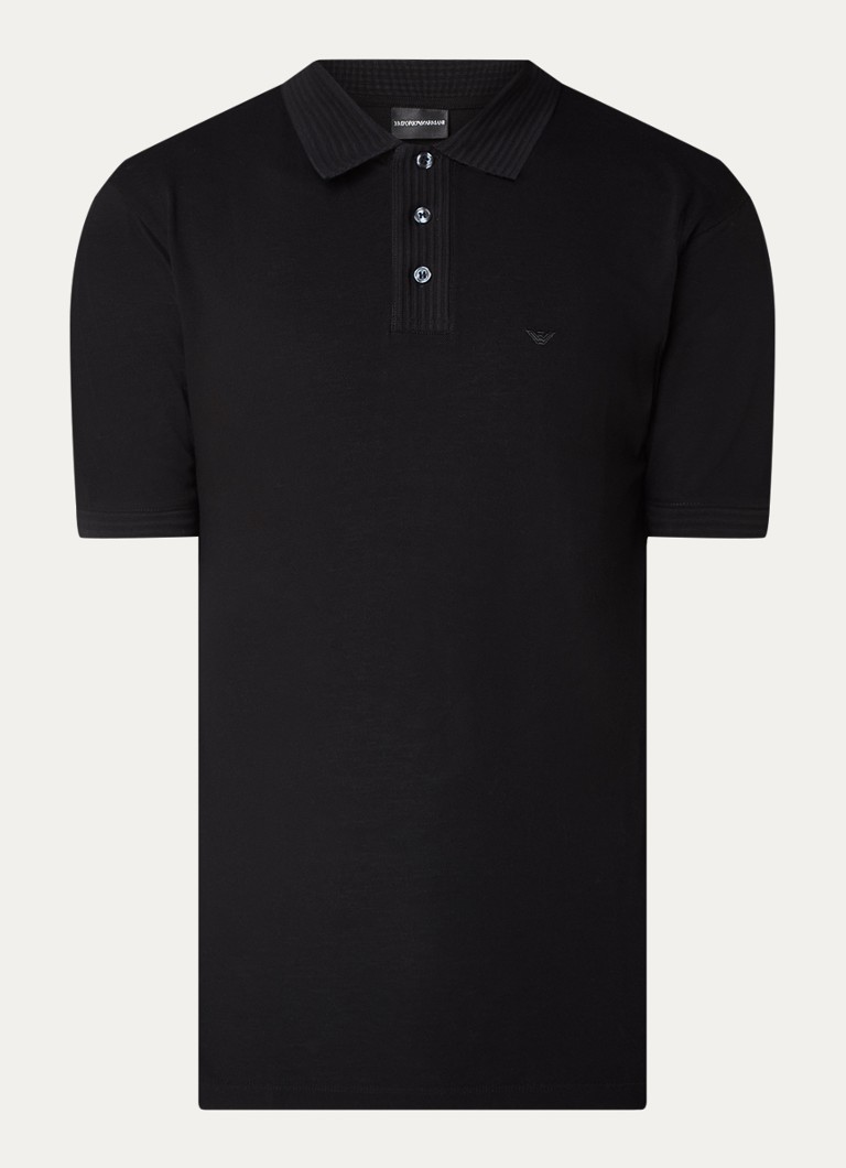 Emporio Armani polo majica regularnog kroja s vezom logotipa