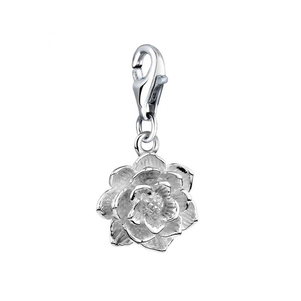 Nenalina Nenalina Amulette Anhänger Lotus Blüte Floral 925 Silber Pendentif
