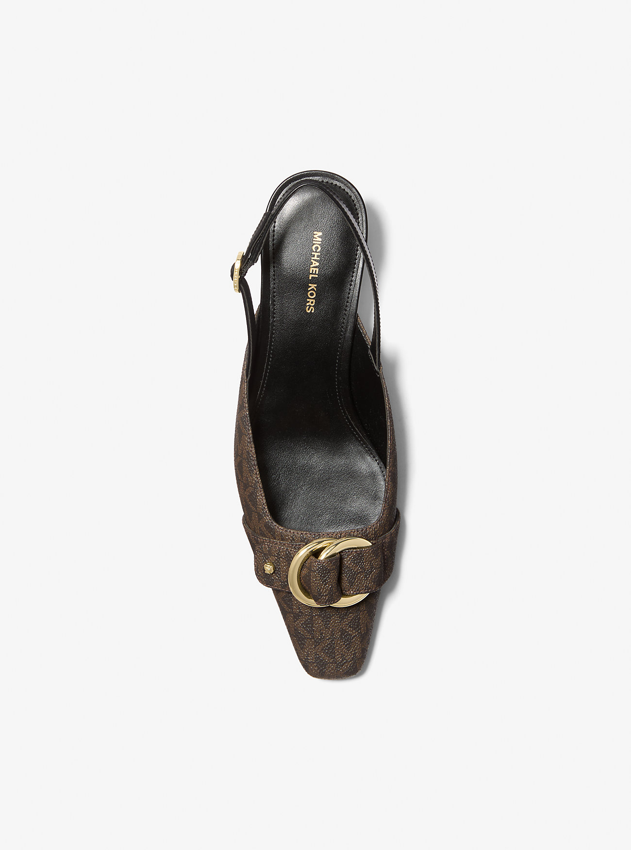 Jaden Signature Logo Slingback Pump - BLK/BROWN