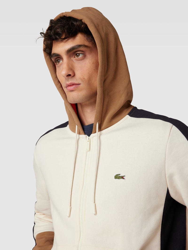 Sweatjacke mit Kapuze in offwhite