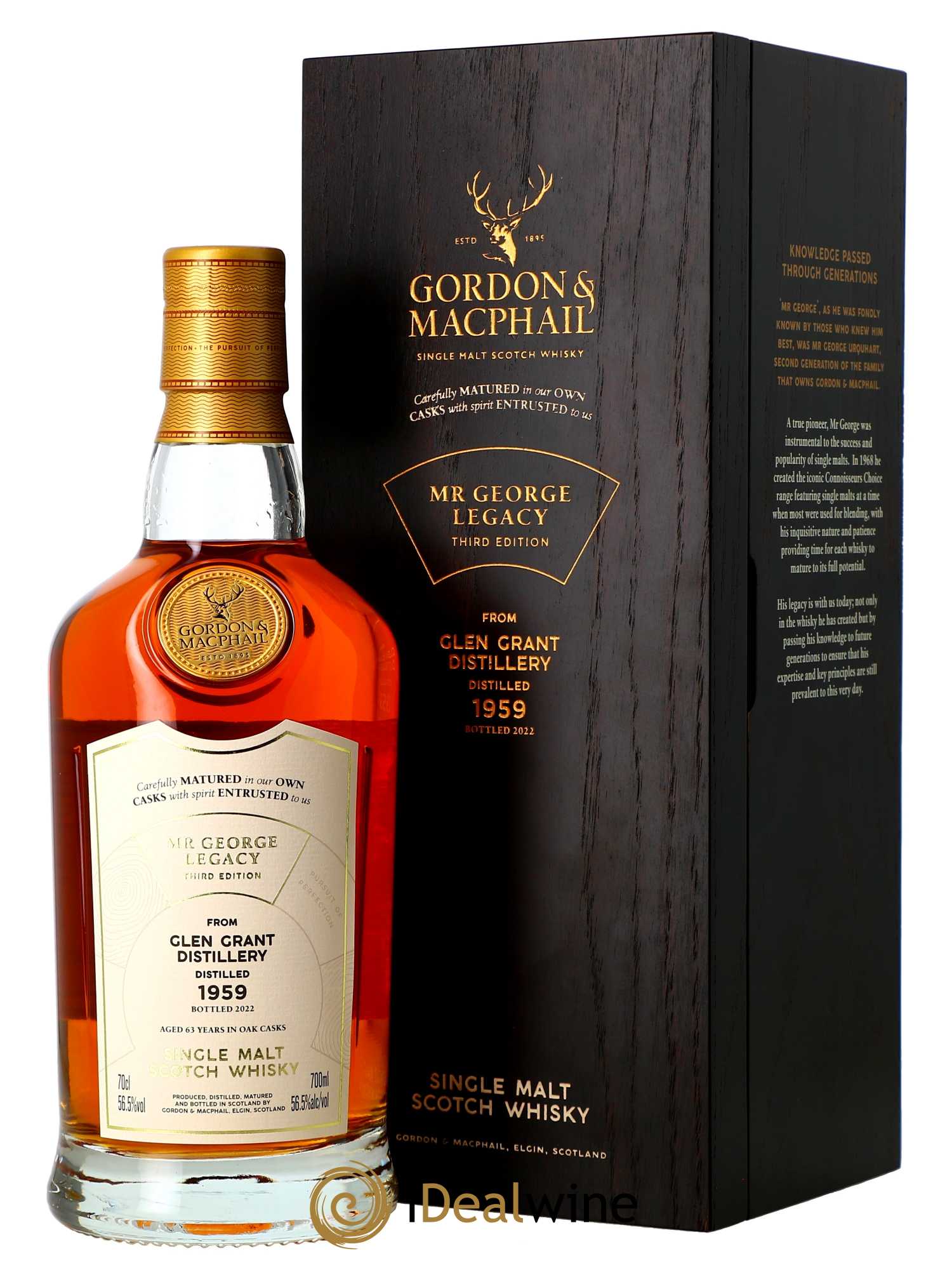 Whisky Glen Grant 63 ans Mr George Legacy (3rd Edition) Gordon & Macphail (70cl) 1959 - Lot de 1 Bouteille