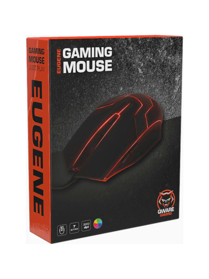 COFI 1453 Qware Gaming Maus – Eugene Modell mit 6 programmierbaren Tasten in Schwarz günstig kaufen onesize