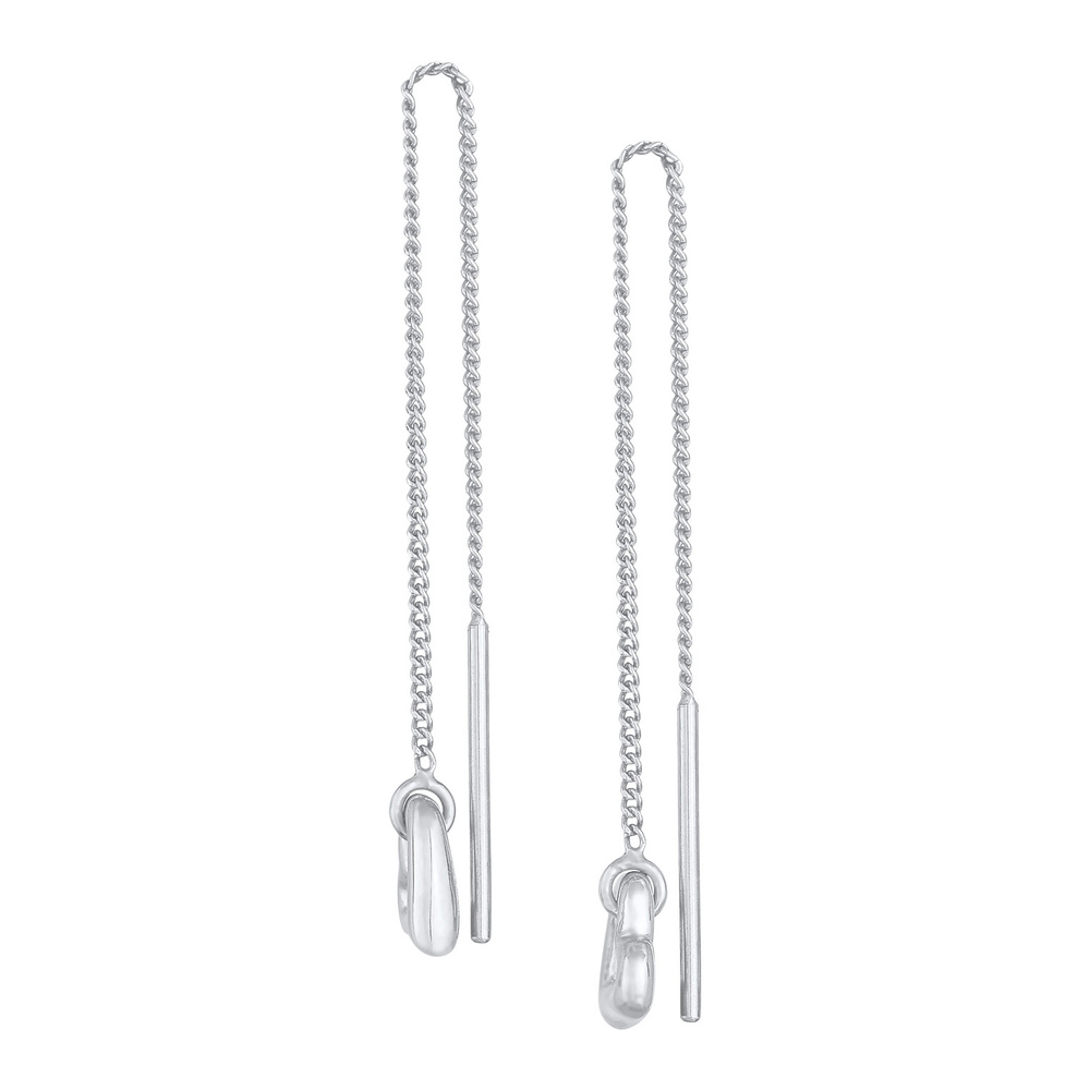 Elli Elli Boucles d'Oreilles Boucles d'oreilles dames Pull Through Heart Basic Trend e Boucles d'oreilles