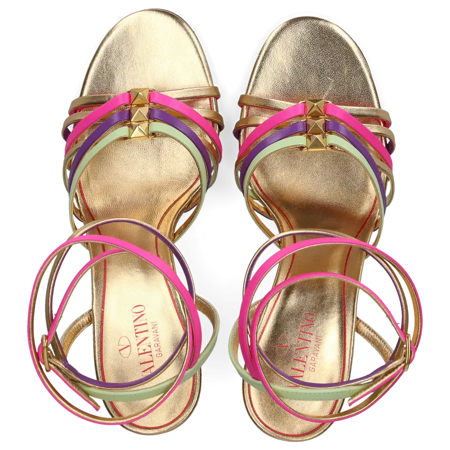 Valentino Garavani - Sandalen STRAPPY Kalbsleder - bunt