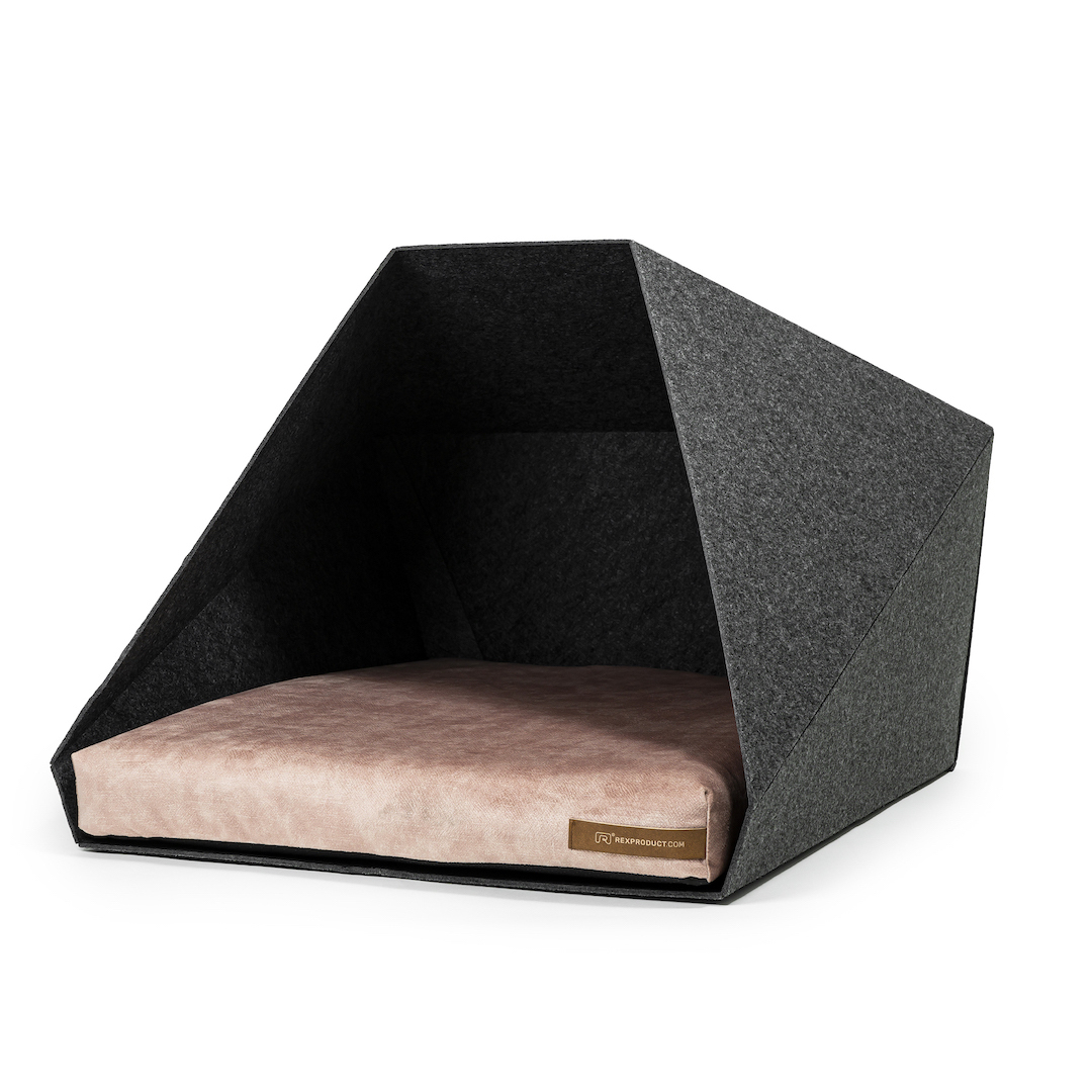 Rexproduct Hundehöhlen Rexproduct Home PetPocket dunkelgrau pink