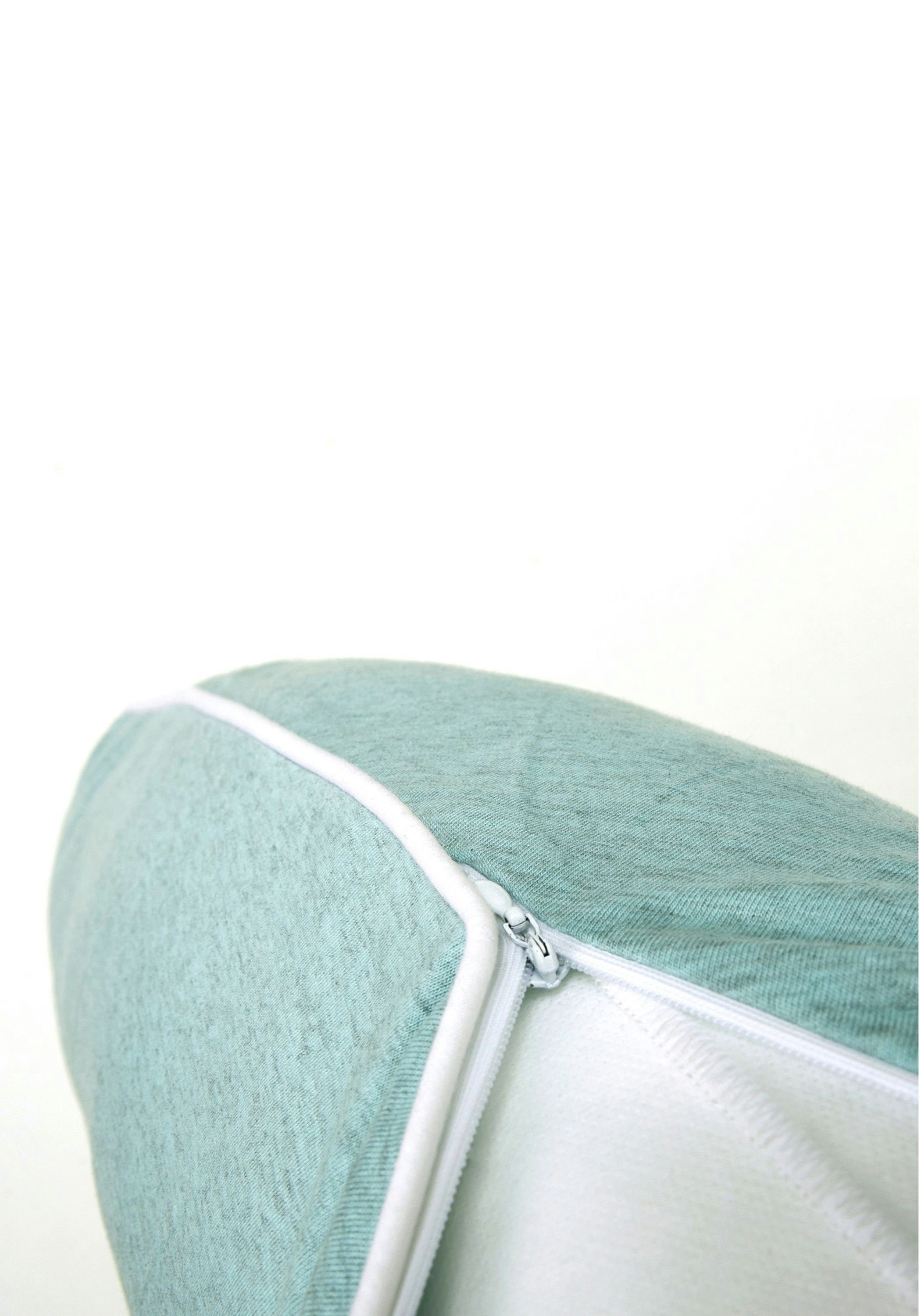 Nordic Coast Company Stillkissen, Stillkissenbezug Modernes Design Mint Grün [180 cm] Seitenschläferkissen Bezug Theraline Kompatibel Auch für Babynestchen Geeignet