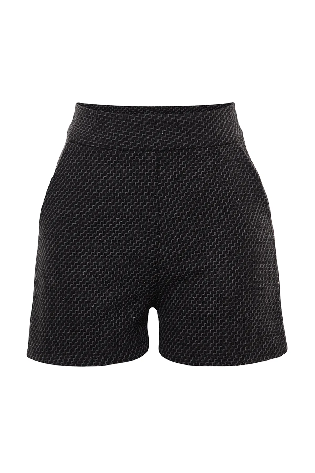 Trendyol Collection  Anthrazitfarbene, hochwertige Webshorts TWOAW24SR00071