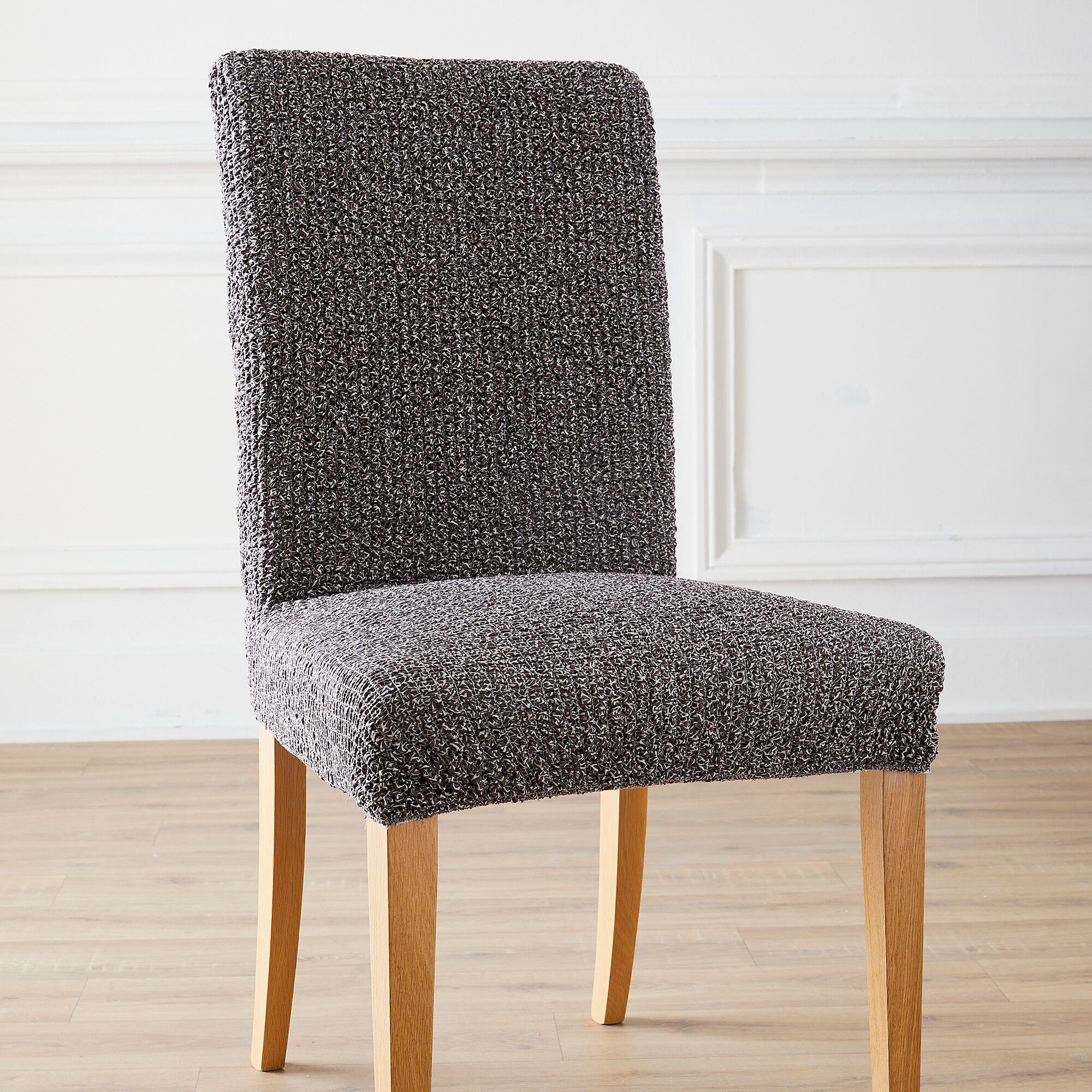 Housse microfibre bi-extensible gaufrée spéciale chaise