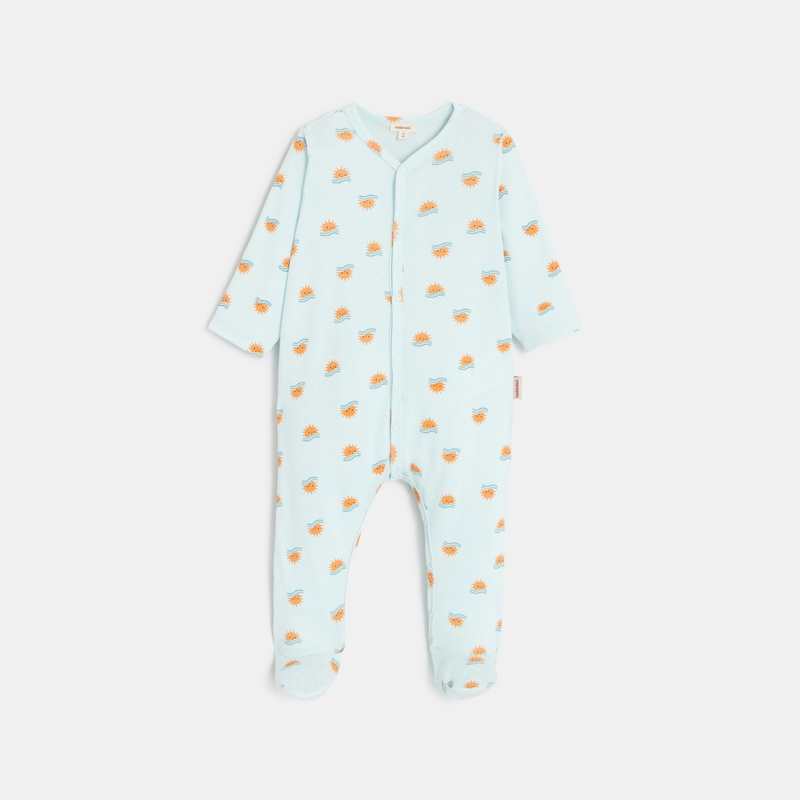 Pyjama bébé garçon bleu à motifs soleil Catimini