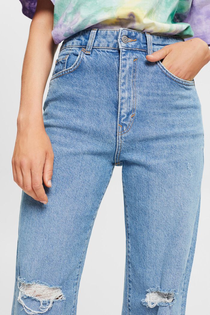 Wide-Leg-Jeans mit Destroyed-Effekten