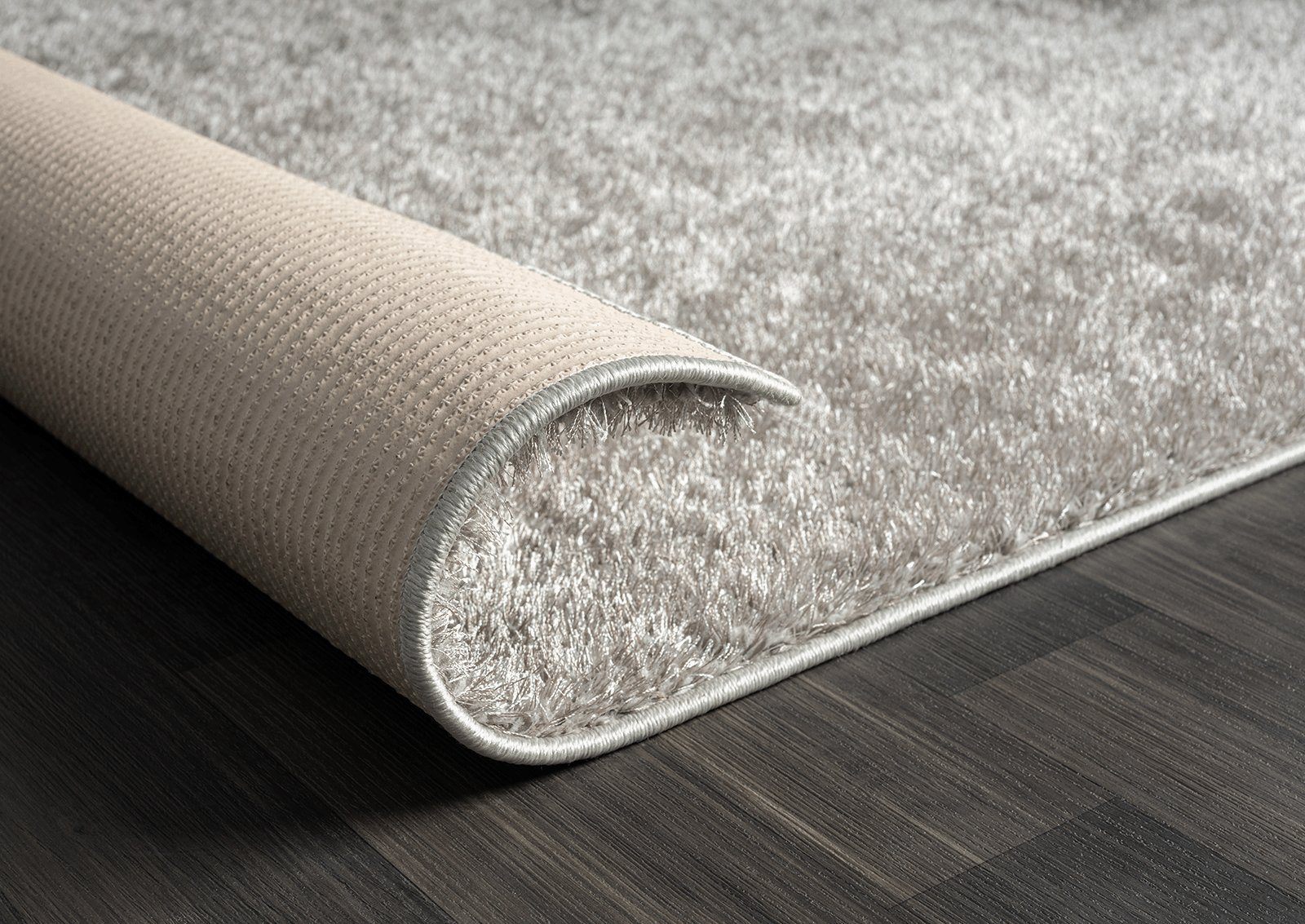 Hochflor-Teppich Glamour Moderner Teppich, Anti-Slip Rücken, Waschbar, the carpet, Rechteck, Höhe: 30 mm, Langflor, Wohnzimmer, Schlafzimmer, Einfarbig