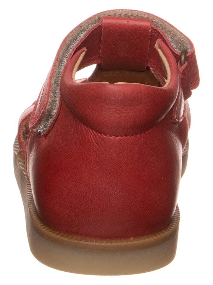 POM POM Leder-Halbsandalen in Rot günstig kaufen
