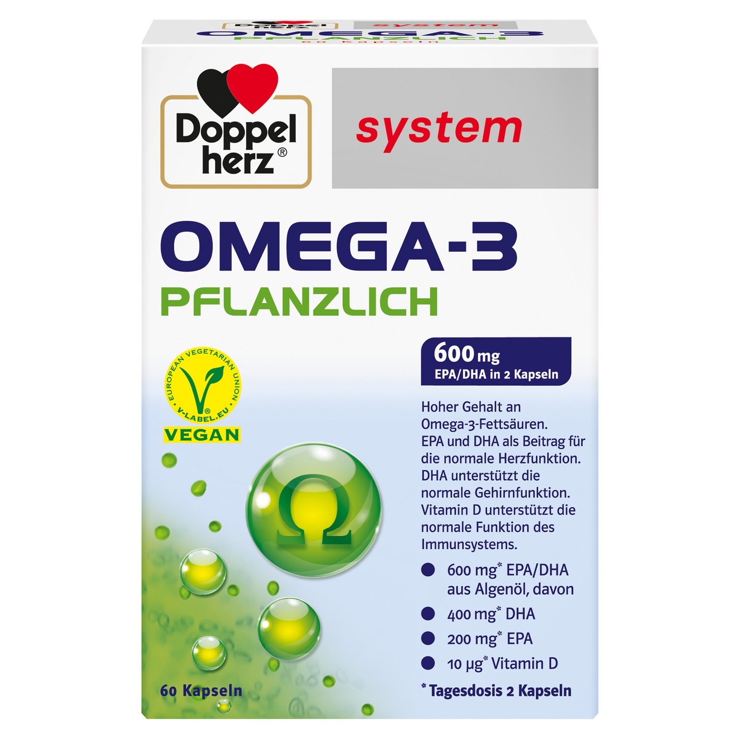 system Omega-3 Pflanzlich + D +B12