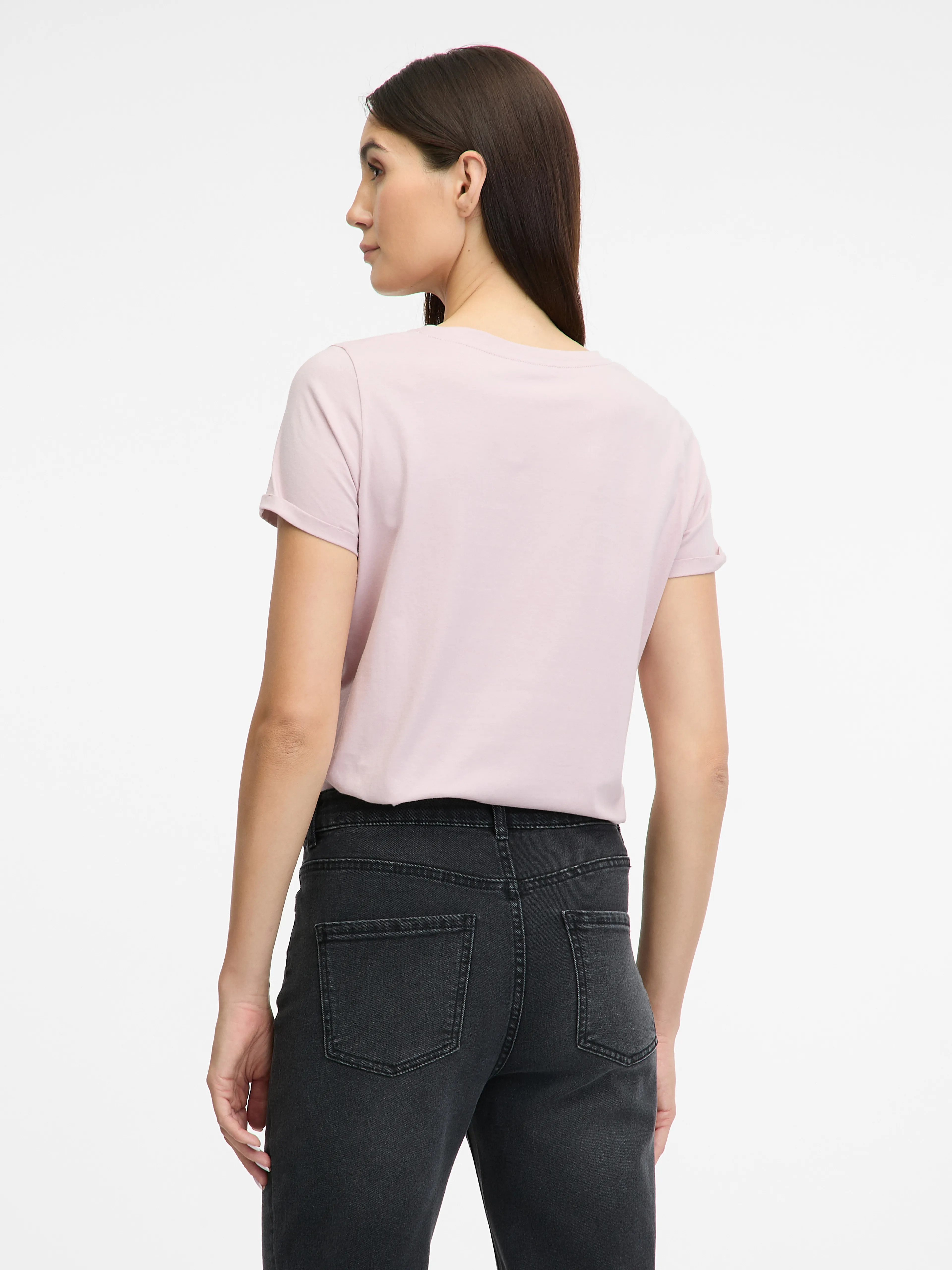Hellrosa Damen-Kurzarm-T-Shirt ORSAY