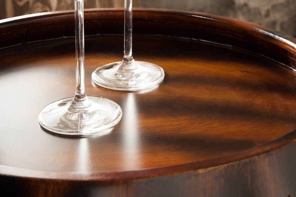 riess-ambiente Weinregal BODEGA 80cm coffee, Einzelartikel 1-tlg., Holz · Flaschen · Fass · Pinie