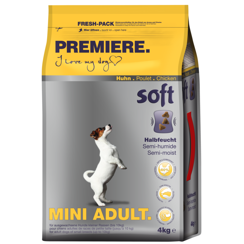 PREMIERE Hundetrockenfutter PREMIERE Soft Mini Adult Geflügel 4 kg