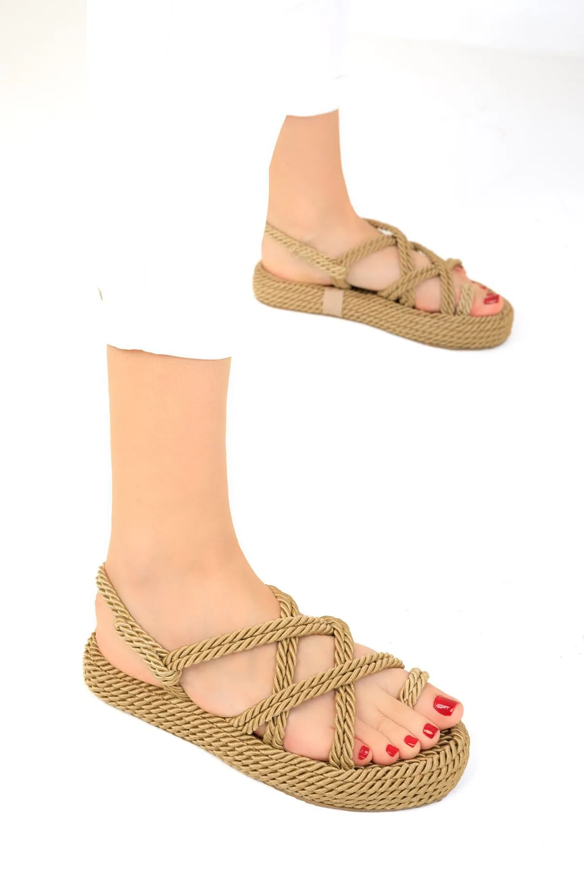 SOHO  Goldene Damensandalen 17892